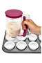 Purple Batter Dispenser for Cupcakes, Pancakes, Cookies, and Waffles – Easy-Pour Measuring Cup & Cream Separator Baking Tool - 3