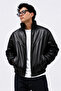 New Season Viral Bsk Model Men's Bomber Leather Jacket - 4