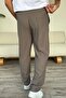Men's Ribbed Baggy Adjustable Waist Trousers with Side Pockets - 3