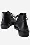 Partilla Women's Genuine Leather Lace-Up Boots Black - 3
