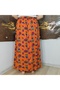 Elastic Waist, Vibrant Colored Patterned Viscose Printed Fabric Maxi Skirt, Prayer Skirt, Size 38, 100 kg - 5
