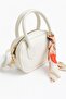 Black - White - Navy Blue Set of 3 Mini Hand & Shoulder Bags - Faux Leather with Scarf Gift - 3
