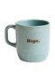 Manifest Form Art Mug Ceramic Mug Cup with Text Detail Matte Textured