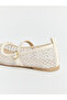 Lcw Steps Stone Embroidered Girls' Ballerinas with Buckle Strap - 2