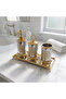 Engraved Detail Bathroom Accessory Set Gold - 2