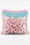 Bird's Eye View of the Coast and Turquoise Sea Decorative Fringed Cushion Cover