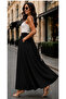 100% Cotton Viscose Invisible Pocket Flared Skirt - 3
