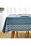 Blue Vinyl Tablecloth for Rectangular Tables, Waterproof Pvc Plastic Tablecloth, Tablecloth m - 3