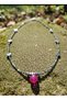 Natural Stone 3-4 Millim Mix Heart Hematite Stone in the End of the Strand Pink Agate Closures Steel Minimal Women's Necklace - 3
