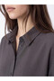 Lcw Modest Anthracite Modal Blend Oversize Women's Shirt Tunic - 3