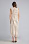 Crew Neck Polka Dot Gathered Tulle Sleeveless Midi Dress I6281Ax26Au - 5