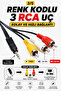High Quality 3.5mm Av Jack to 3 Rca Audio Cable 1.2 Meters |   Atari Satellite Receiver, Compatible with Tv, Dvd, and Media Player - 3
