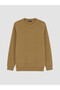 Özmarka New Season Yellow Crew Neck Men's Thick Sweatshirt - 4