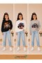Winter Unisex Black, White, Gray 3-Piece Sweatshirt Sets for Girls, Boys, Adults - 2