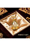Arabian Style Luxury Glass Attar Perfume Bottle with Gold Diamond Pattern Metal Trim. Elegant Empty Refillable Vessel for Oud, Musk, Essential Oil, Fragrance Mist. For Middle Eastern Perfume Lovers. - 5