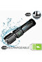 F15-T black Powerful LED Flashlight Rechargeable USB Built-in Lithium Battery Waterproof Zoom Fishin - 7