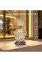 Luxury Geometric Cut Crystal Glass Essential Oil Perfume Bottle With Gold Ring And Iridescent Base. Empty Refillable Aromatherapy Container For Essential Oils Home Decor Accessory Vanity Display.