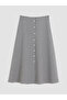 Black A-Line Skirt with Zipper at the Waist