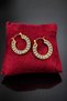 Bym084-1 Rose Gold Evil Eye Beaded 2.5 cm Round Women's Steel Hoop Earrings - 3