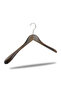 Wooden M-023 44cm Men's Jacket, Coat Hanger Walnut Color 2 Pieces - 2