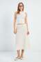 Striped Midi Length Bell Skirt