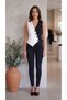 Women's Zero Sleeve V-Neck Buttoned Colorblock Atlas Vest - 7