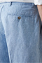 Straight Wide Leg Pleated Side Pocket 100% Linen Trousers - 4