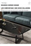 Coffee Table Large Capacity Table Storage Simple Living Room Table Modern Tea Table Small Unit Square Living Room Simple Small Tea Table Design(Imitation Blacki Marble) - 3