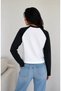 Women's Soft Shaped Fabric Crew Neck Raglan Sleeve Long Sleeve Sweatshirt - 3