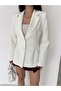 Women's Double Fabric Double Button Blazer Jacket