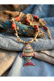 Natural Stone Necklace with Enamel Fish Figure - 4