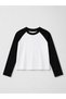 Women's Soft Shaped Fabric Crew Neck Raglan Sleeve Long Sleeve Sweatshirt - 4
