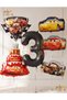 Cars Themed Cars Lightning Mcqueen Concept 3-Year-Old Balloon Set 6 Pieces - Large Size Cars Mater Balloon & Cars Cruz Ramirez Balloon Birthday Set