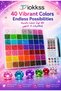 32000PCS 40 Colors 3mm Rhinestone DIY Kit, Multicolor Flatback Resin Gems with 3 B-7000 Glue, Tweezers & Pickup Pen, Bedazzling Craft Kit for Tumblers, Phone Cases, Clothes, Shoes, Nail Art - 2