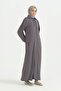 Ferace with Mesh and Ribbed Detail - Anthracite