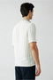 Short Sleeve Regular Fit Ribbed Collar Striped Cotton Sports Shirt - 4