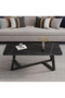 Coffee Table Large Capacity Table Storage Simple Living Room Table Modern Tea Table Small Unit Square Living Room Simple Small Tea Table Design(Imitation Blacki Marble) - 7