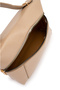 Double Zippered Fixed Strap Baguette Women's Crossbody Bag Padra Beige - 5