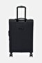 26 Inch Embossed Logo Check-In Spinner Luggage, Black - 2