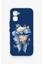 Infinix Gt 50 Pro Compatible Blue Ribbon Flower Pattern Silicone Case - 2