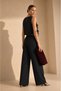 Women's Side Tie Crop Blouse & Elastic Waist Wide Leg Pants Two Piece Set - 5