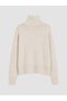 Özmarka New Season Ecru Polo Collar Women's Knitwear Sweater - 7
