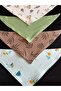 Patterned Baby Drool Bib with Double Snaps Interlock Combed Cotton and Combed Cotton Baby Bib - 3