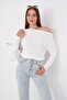 Women's Boat Neck Bat Sleeve Blouse 265074 - - 4