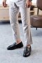 Kb-E7 Black Leather Black Sole Casual Men's Shoes - 4