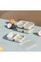 Set of 3 Food Storage Containers with 3 Compartments for Children, Green, Microwave and Refrigerator Compatible - 2