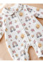 Gots Certified Fabric 100% Cotton Muslin Baby Girl Romper 3-6-9-12 Months with Snap Buttons at the Bottom - 2
