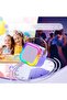 Mini karaoke machine, Bluetooth speaker, 2 mics, purple. - 5