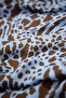 Blue Brown Leopard Pattern Fabric 100X150 cm for Patchwork and Sewing - 3