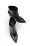 Adara Mina Women's Pointed Toe Thin Heeled Boots 0012832 Black Skin - 4